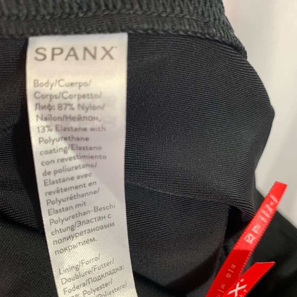Spanx Faux Leather Moto Leggings. NWT.Size XS. Black. - Picture 7 of 9
